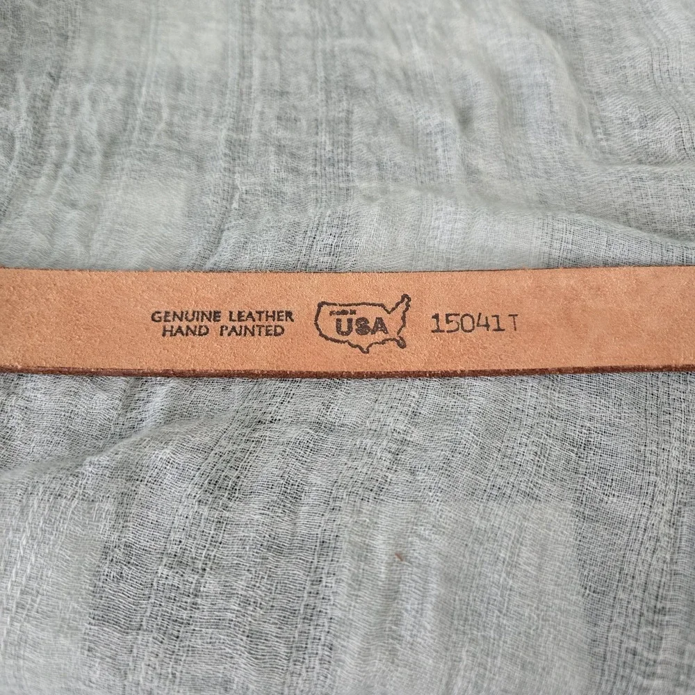 USAccessories Youth Hand Painted Genuine Leather Belt  24
